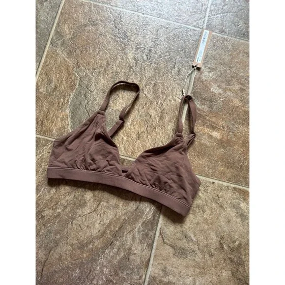 Skims Fits Everybody Triangle Bralette Jasper Size XS - Picture 6 of 9